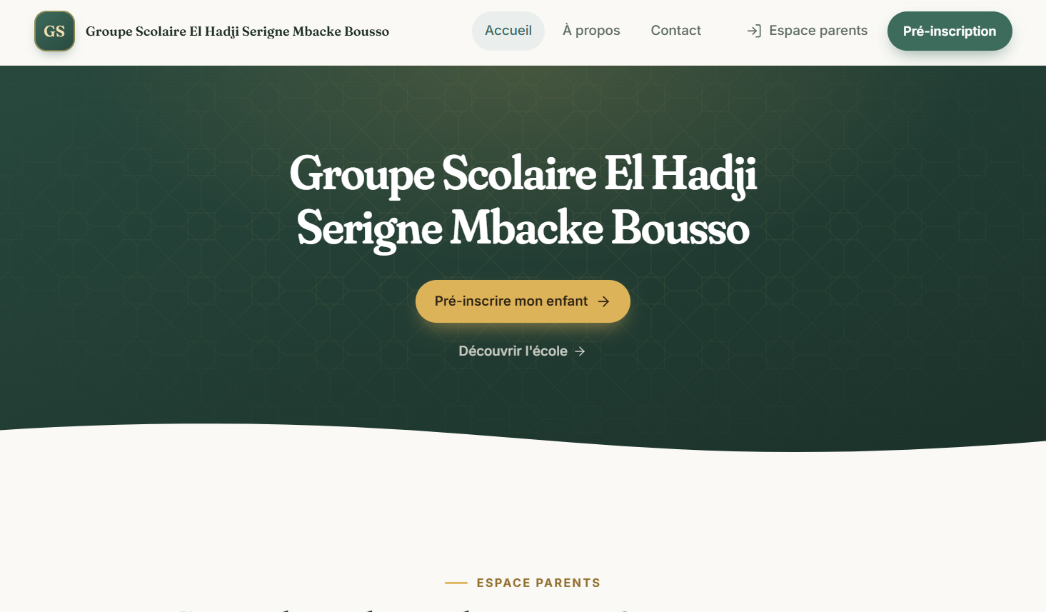 Aperçu de Plateforme de gestion scolaire